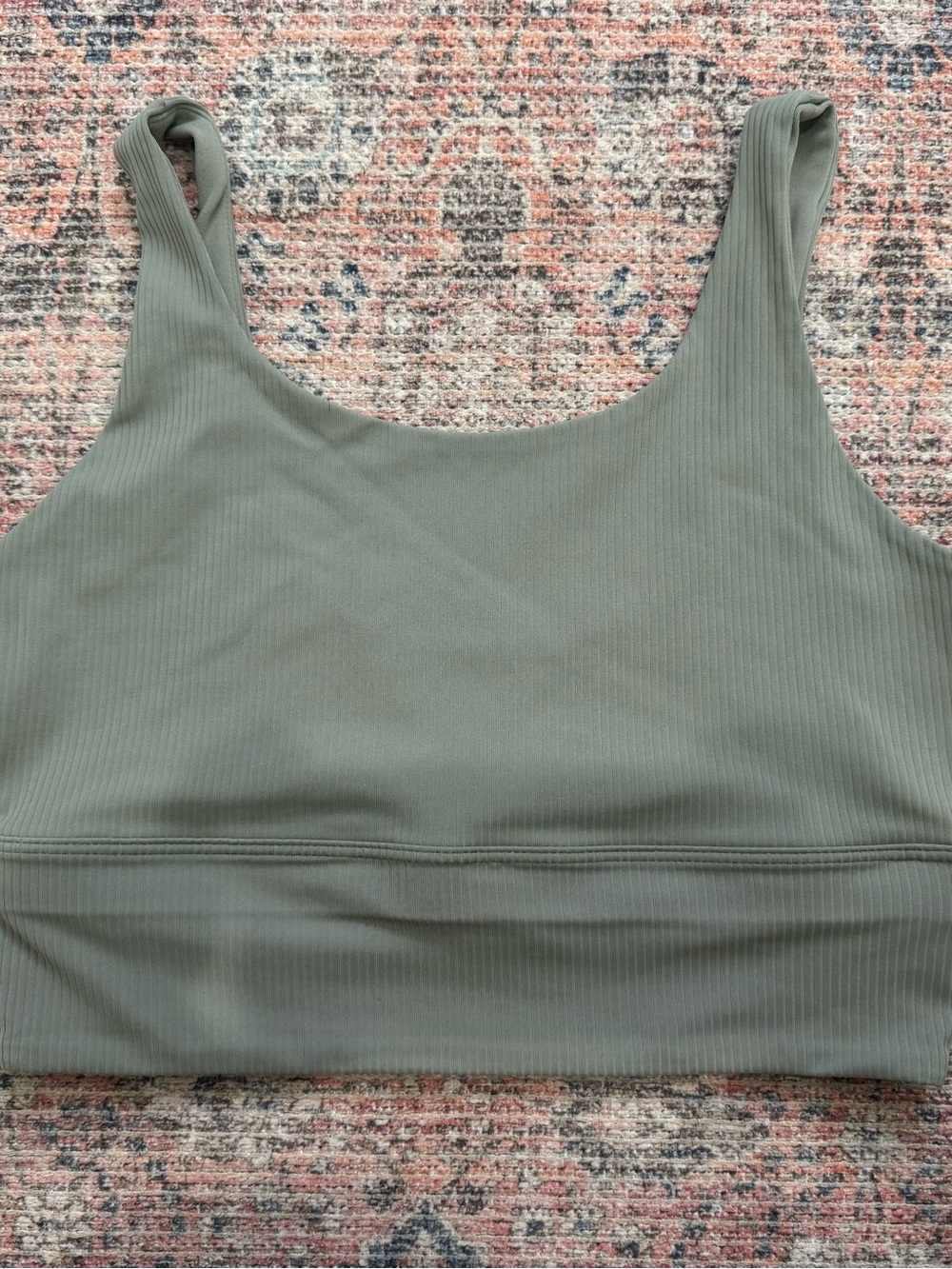 Nike Zenvy Dri-Fit Ribbed Sports Bra - Sage Green